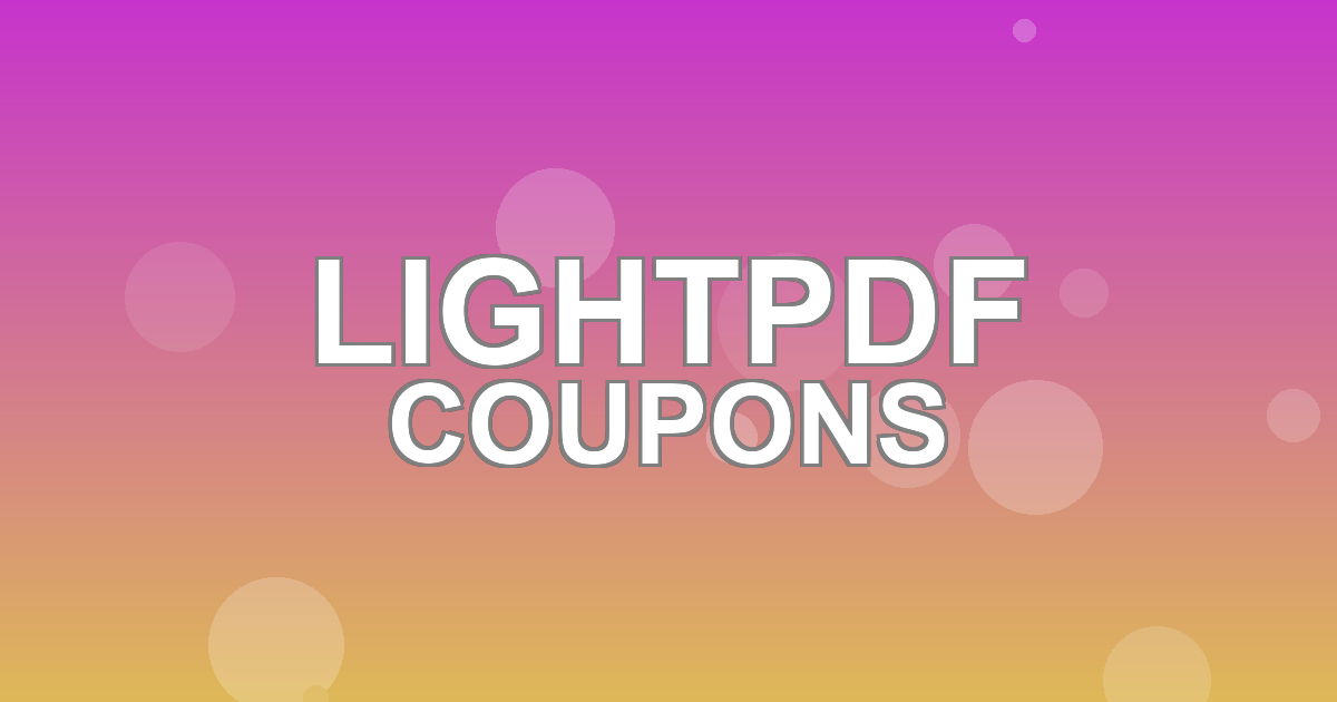 LightPDF Deals
